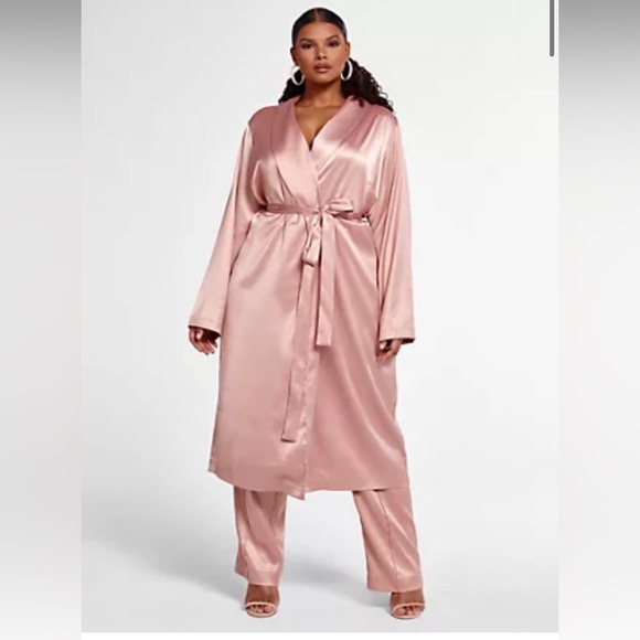 Fashion to Figure Pants - Satin Robe and Pant Set NWT